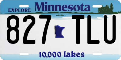 MN license plate 827TLU