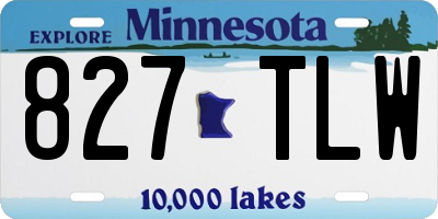 MN license plate 827TLW