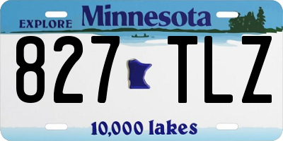 MN license plate 827TLZ