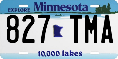 MN license plate 827TMA