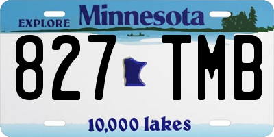 MN license plate 827TMB