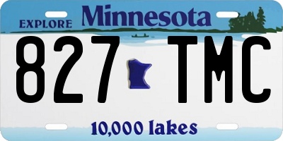 MN license plate 827TMC