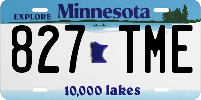 MN license plate 827TME