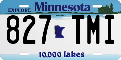 MN license plate 827TMI