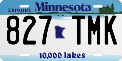 MN license plate 827TMK