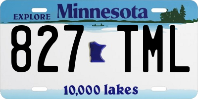MN license plate 827TML