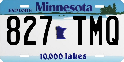 MN license plate 827TMQ