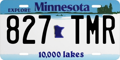 MN license plate 827TMR