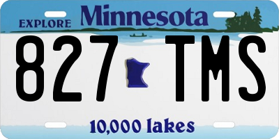 MN license plate 827TMS