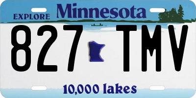 MN license plate 827TMV