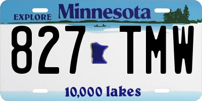 MN license plate 827TMW