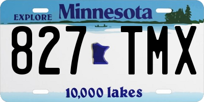 MN license plate 827TMX