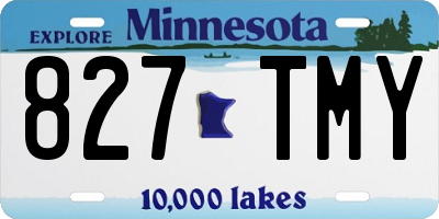 MN license plate 827TMY
