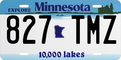 MN license plate 827TMZ