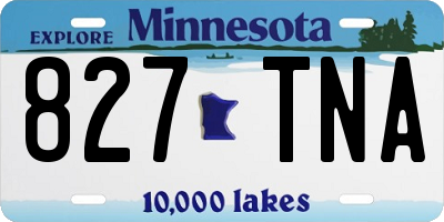 MN license plate 827TNA