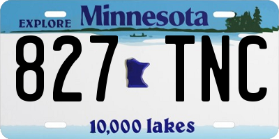 MN license plate 827TNC