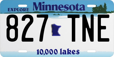 MN license plate 827TNE