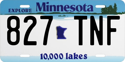 MN license plate 827TNF
