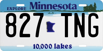 MN license plate 827TNG