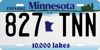 MN license plate 827TNN