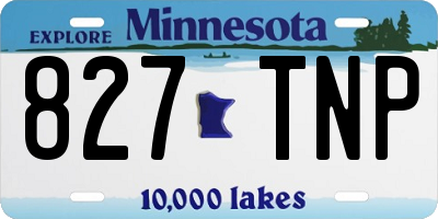 MN license plate 827TNP