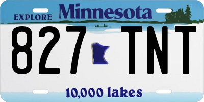 MN license plate 827TNT