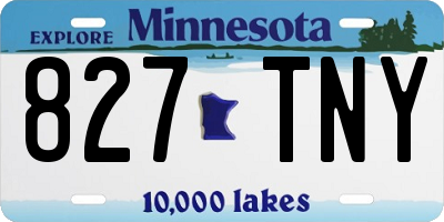 MN license plate 827TNY