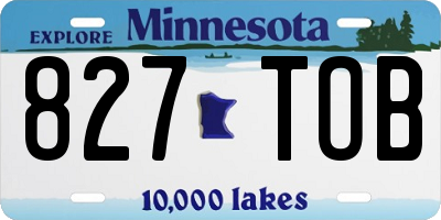 MN license plate 827TOB
