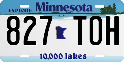 MN license plate 827TOH