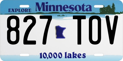 MN license plate 827TOV
