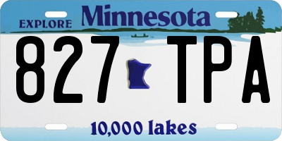 MN license plate 827TPA