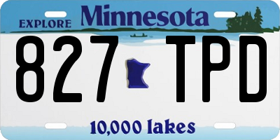 MN license plate 827TPD
