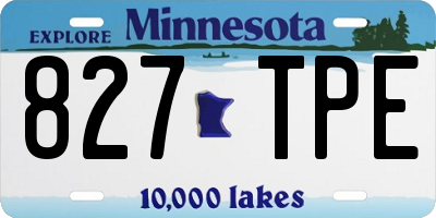 MN license plate 827TPE