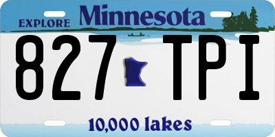 MN license plate 827TPI