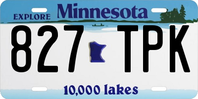 MN license plate 827TPK