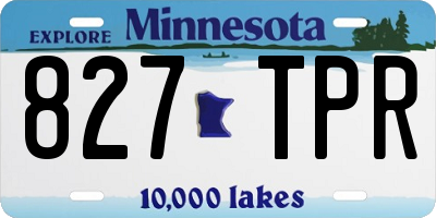 MN license plate 827TPR