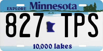 MN license plate 827TPS