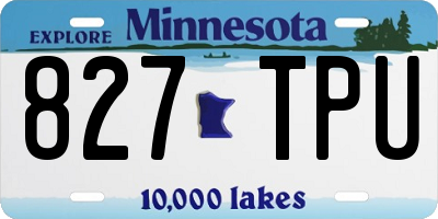MN license plate 827TPU