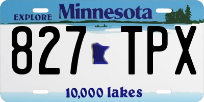 MN license plate 827TPX