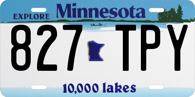 MN license plate 827TPY