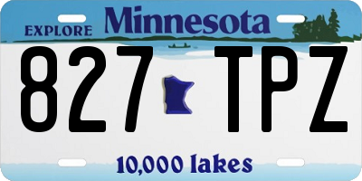MN license plate 827TPZ