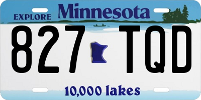 MN license plate 827TQD