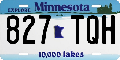 MN license plate 827TQH