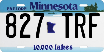 MN license plate 827TRF
