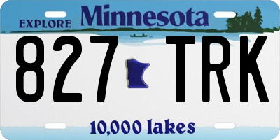 MN license plate 827TRK