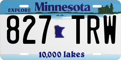 MN license plate 827TRW