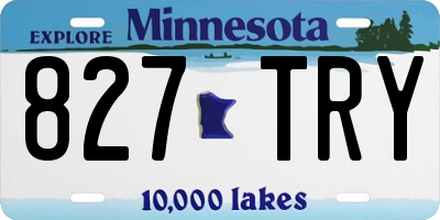 MN license plate 827TRY