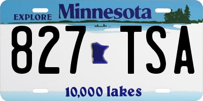 MN license plate 827TSA