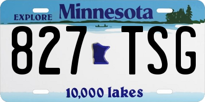 MN license plate 827TSG