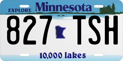 MN license plate 827TSH